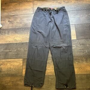 Vintage 90s Y2K Gray Union‎ Bay Parachute Pants Baggy Mens Size XL
